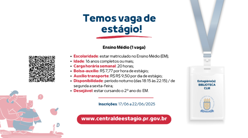 Vaga de estágio (Edital N.° 017/2025)